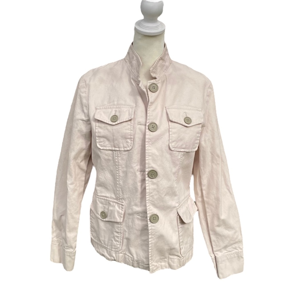 Gap Cream Tan Jean Denim Elegant Jacket Sweater